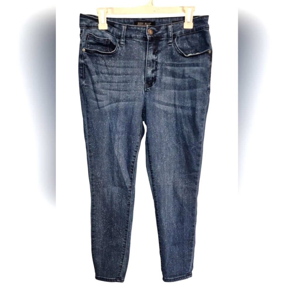 Judy Blue speckled relaxed fit skinny jeans - Picture 4 of 10